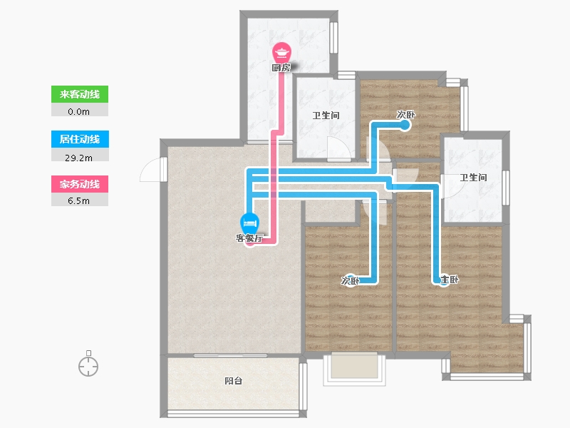 陕西省-西安市-盛泽万家灯火-99.80-户型库-动静线