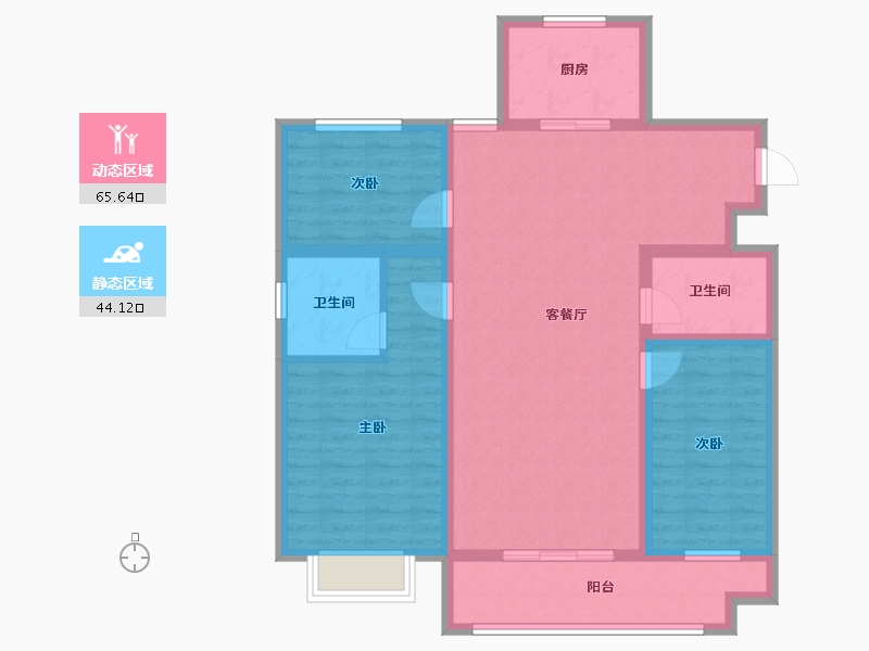 山西省-吕梁市-双语学府-140.00-户型库-动静分区