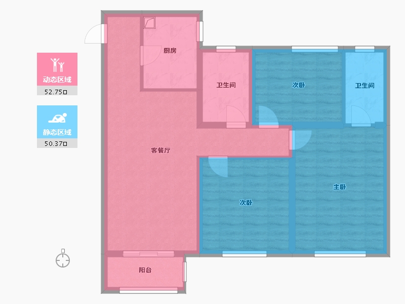 上海-上海市-恩波雅苑-92.00-户型库-动静分区