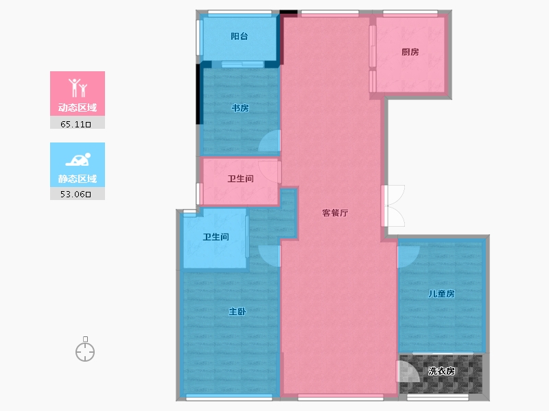 浙江省-台州市-天弘嘉苑-122.00-户型库-动静分区