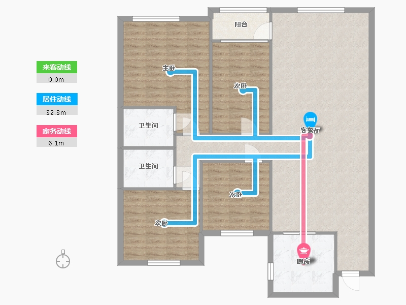 山东省-滨州市-黄山茗居-124.72-户型库-动静线