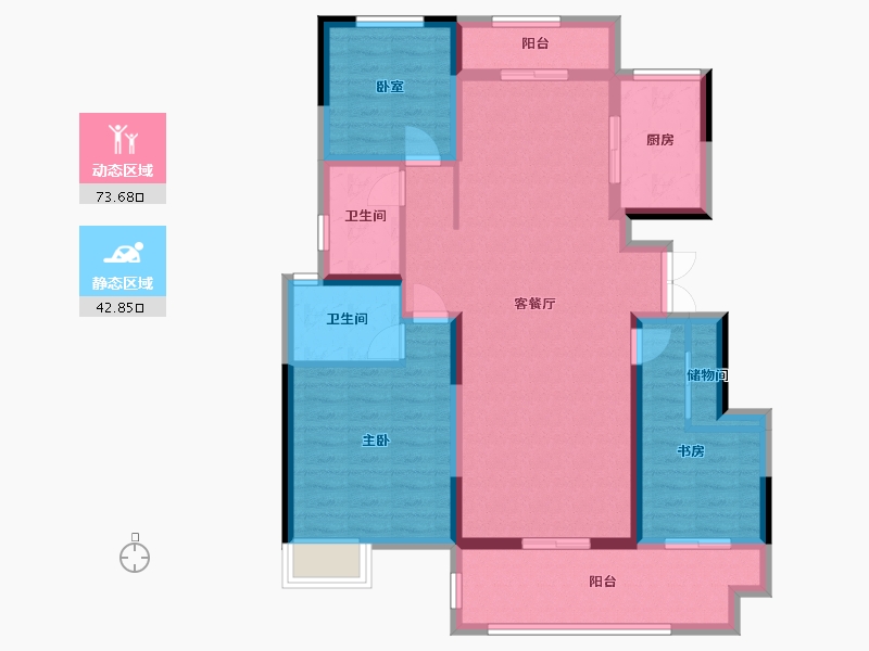 山东省-临沂市-君悦燕园-113.32-户型库-动静分区