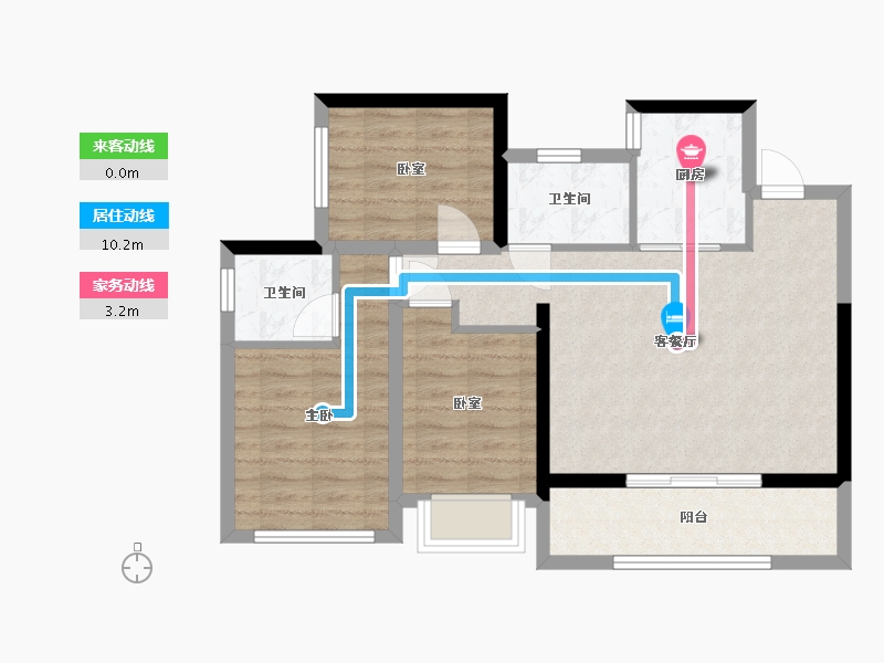 贵州省-贵阳市-建发央著和玺书香府缦云-72.52-户型库-动静线