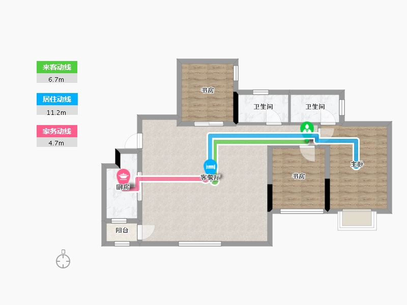 四川省-成都市-西悦云庭-86.13-户型库-动静线