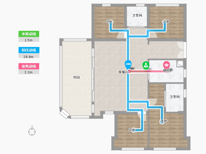 福建省-福州市-榕发麓里云筑-111.20-户型库-动静线