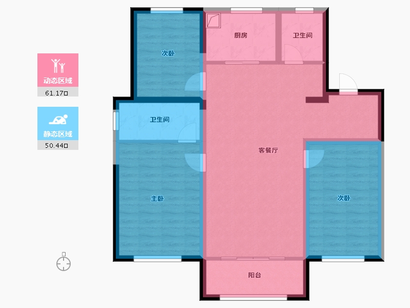 河北省-保定市-紫云佳苑-100.00-户型库-动静分区