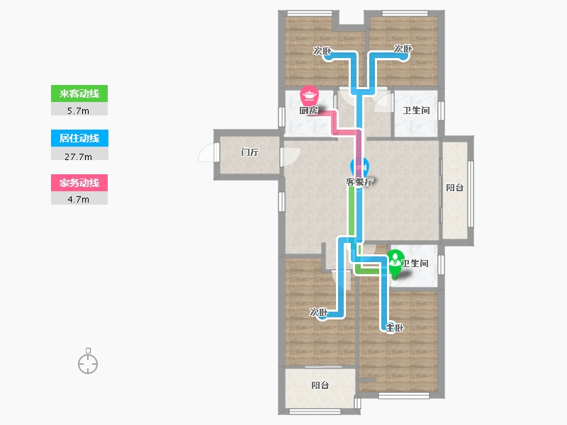 福建省-福州市-博仕后官邸-120.00-户型库-动静线