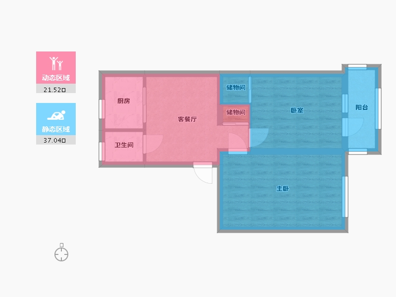 北京-北京市-胜古东里-47.56-户型库-动静分区