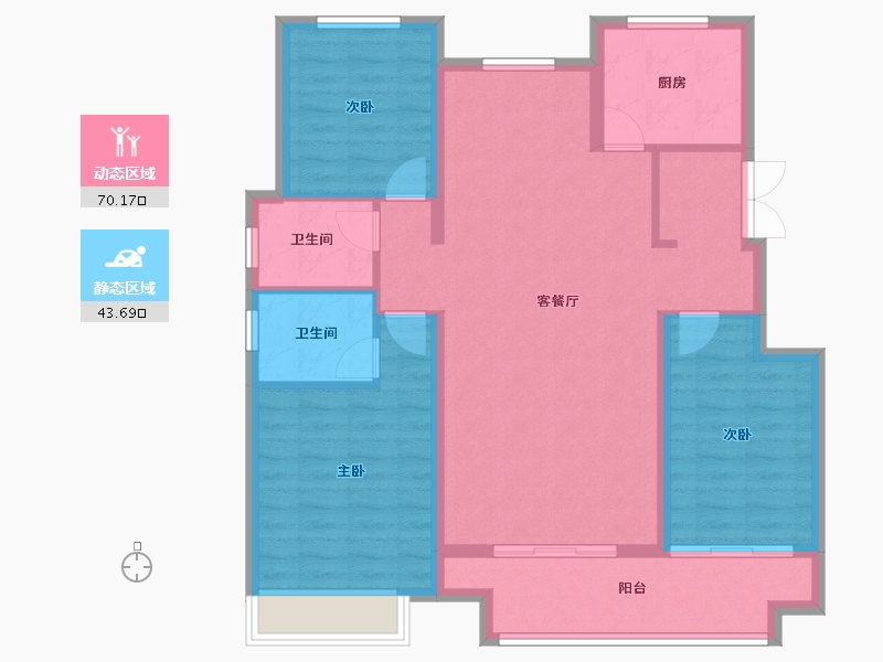 河北省-邢台市-卓丰德贤府-106.40-户型库-动静分区