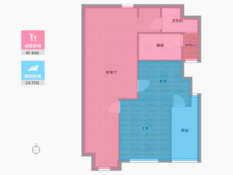 陕西省-西安市-莱安逸境-58.88-户型库-动静分区