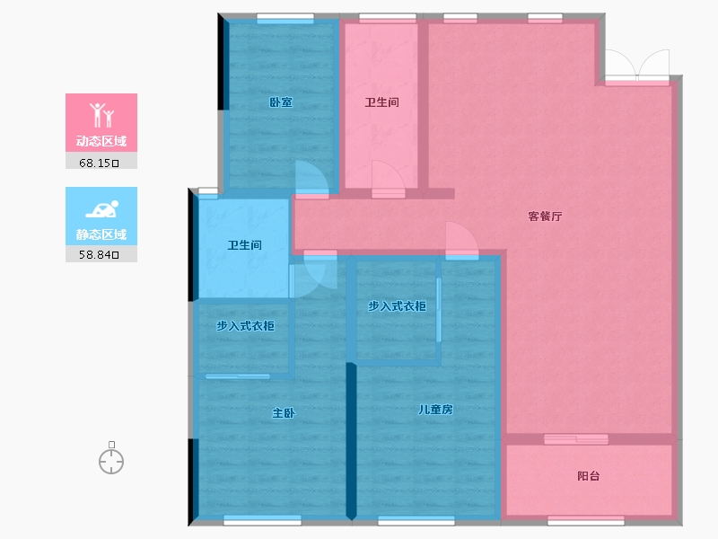 江苏省-南通市-正泰江岸水苑-133.00-户型库-动静分区