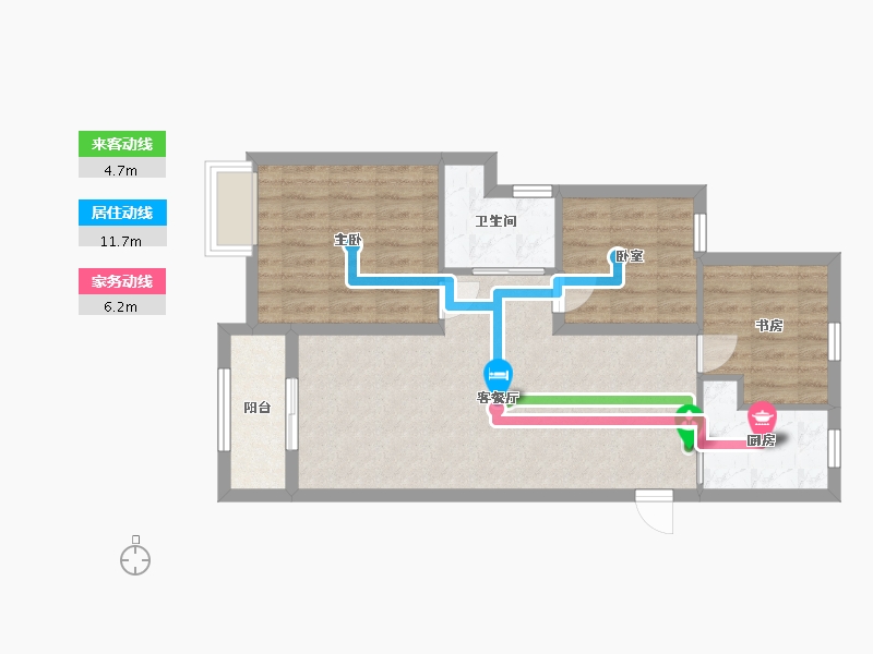 湖北省-武汉市-南山纵横滨江时代-80.00-户型库-动静线