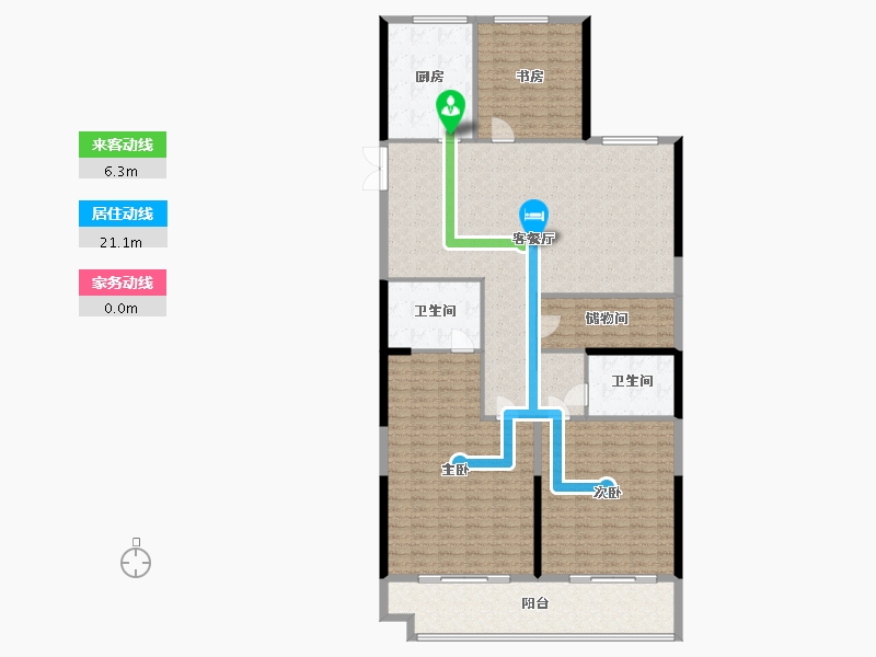 浙江省-温州市-鹿屿华庭-92.90-户型库-动静线