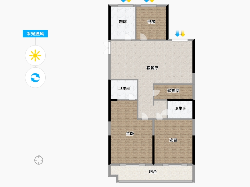 浙江省-温州市-鹿屿华庭-92.90-户型库-采光通风