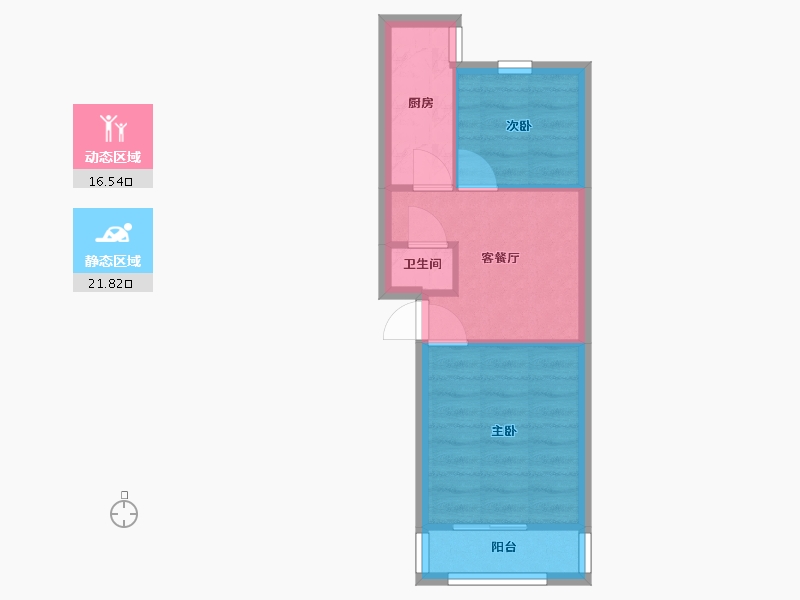 江苏省-无锡市-芦庄一区-48.00-户型库-动静分区