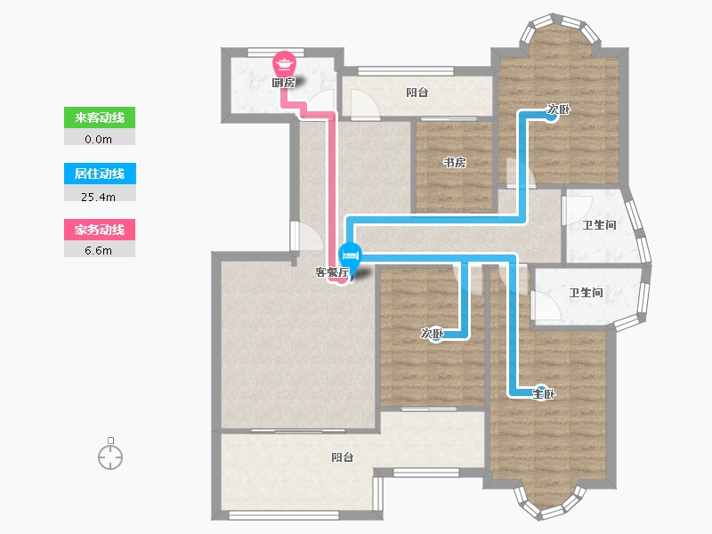 福建省-福州市-蔚蓝国际-121.62-户型库-动静线