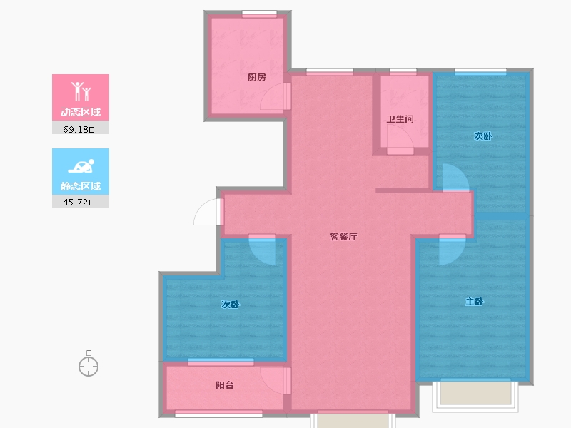 山东省-枣庄市-翰宏铭筑-102.40-户型库-动静分区