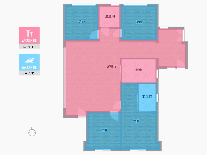 福建省-福州市-榕发麓里云筑-111.20-户型库-动静分区