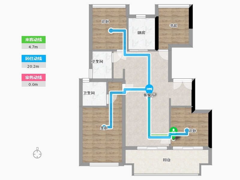 福建省-福州市-榕发麓里云筑-82.40-户型库-动静线