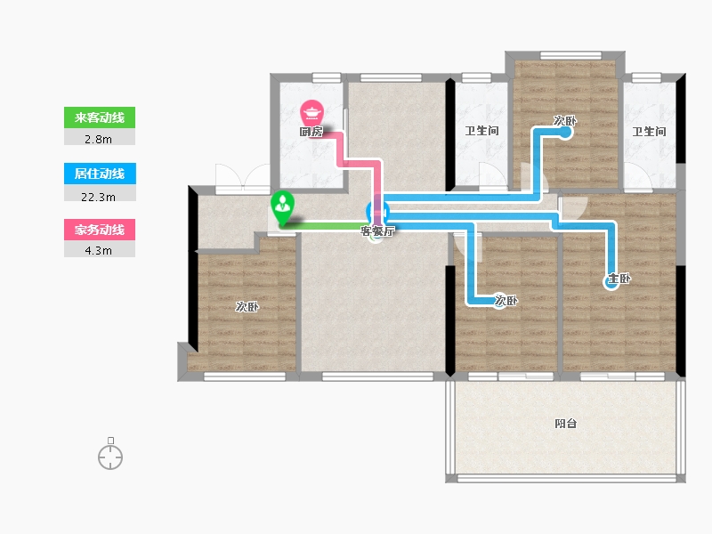 福建省-福州市-榕发麓里云筑-111.20-户型库-动静线