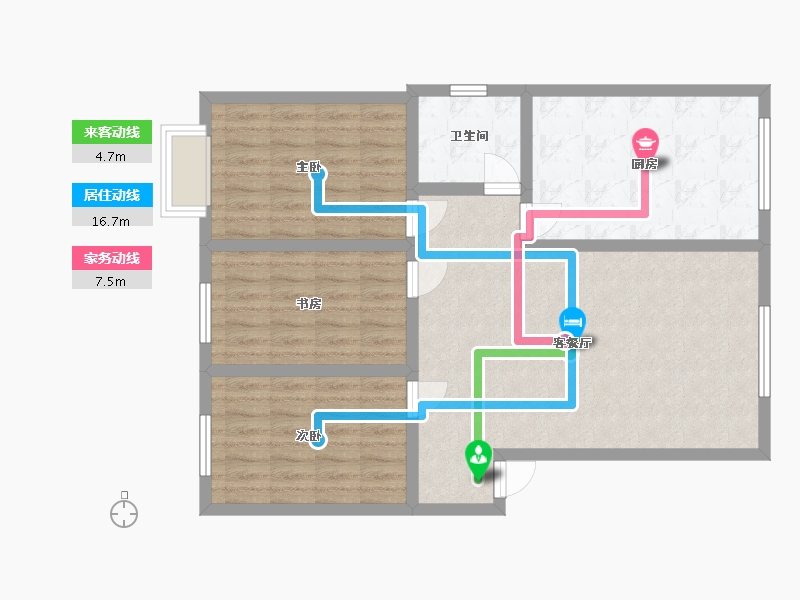 河北省-保定市-中华小区-一区-110.00-户型库-动静线