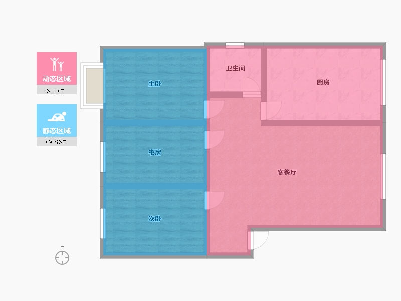 河北省-保定市-中华小区-一区-110.00-户型库-动静分区