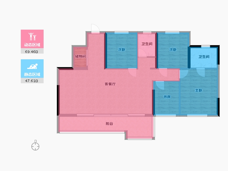 四川省-成都市-蜀道翰林府-106.09-户型库-动静分区