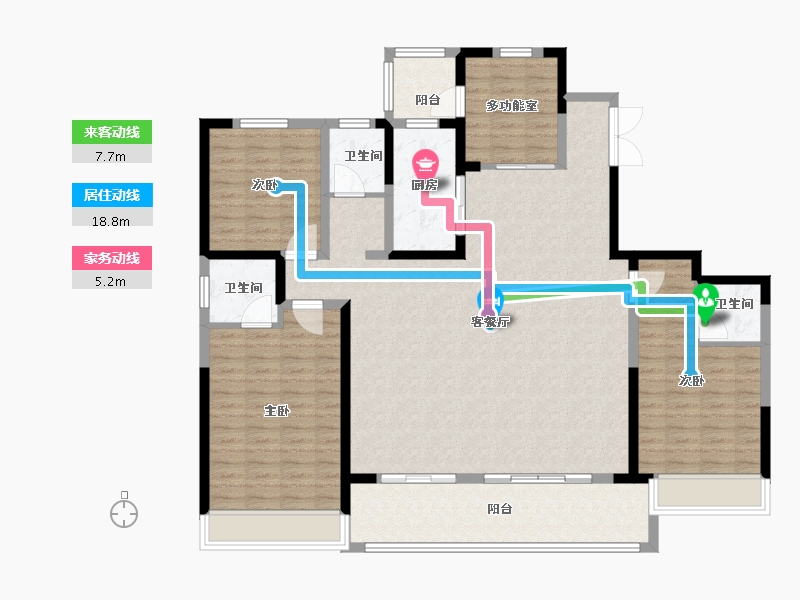 河南省-焦作市-盛业润华园-152.00-户型库-动静线