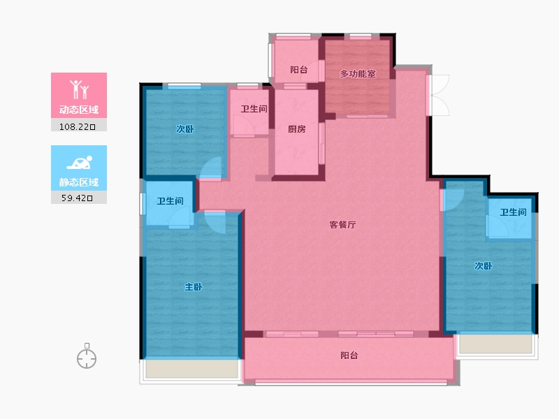 河南省-焦作市-盛业润华园-152.00-户型库-动静分区