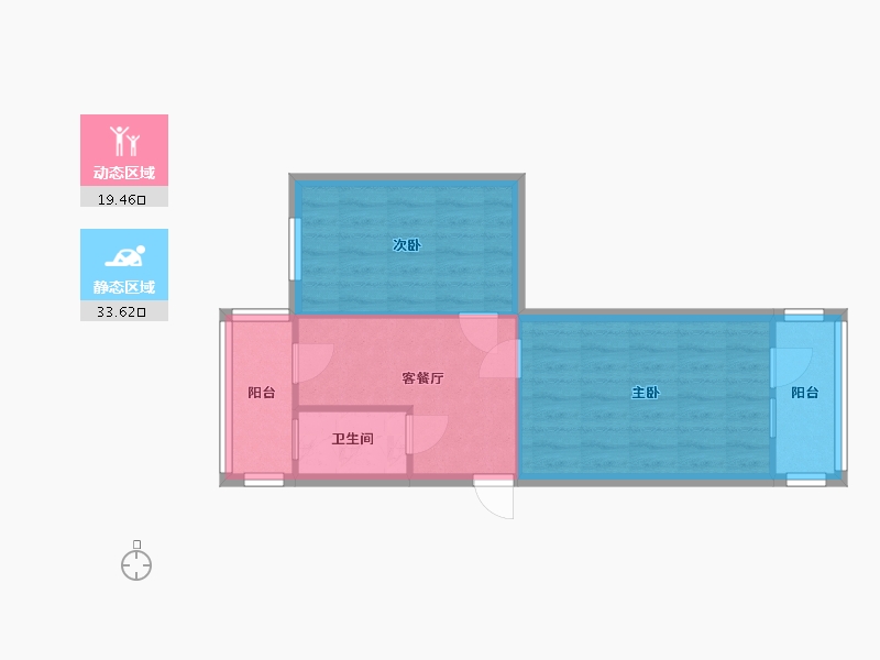 天津-天津市-唐口新村六段-47.10-户型库-动静分区