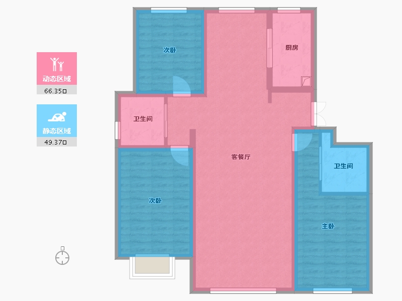 新疆维吾尔自治区-阿克苏地区-华夏名筑-111.12-户型库-动静分区