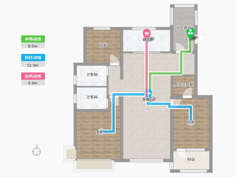 河北省-沧州市-沧兴海兴一品-110.40-户型库-动静线