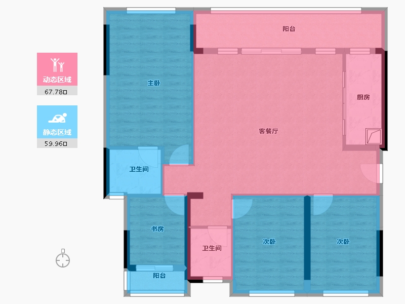 福建省-泉州市-美的君悦府-115.57-户型库-动静分区