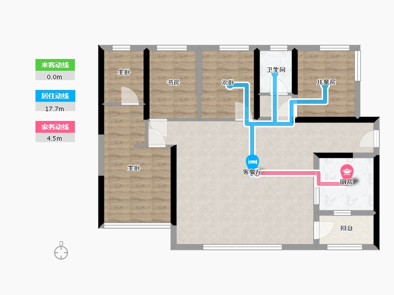 贵州省-贵阳市-建发央著和玺书香府缦云-92.41-户型库-动静线