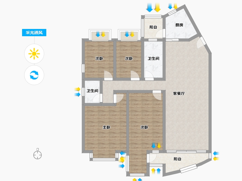 浙江省-杭州市-贺田尚城-124.16-户型库-采光通风