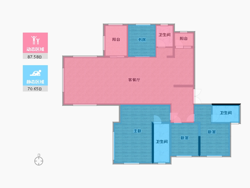 四川省-成都市-华润置地上璟润府-145.31-户型库-动静分区