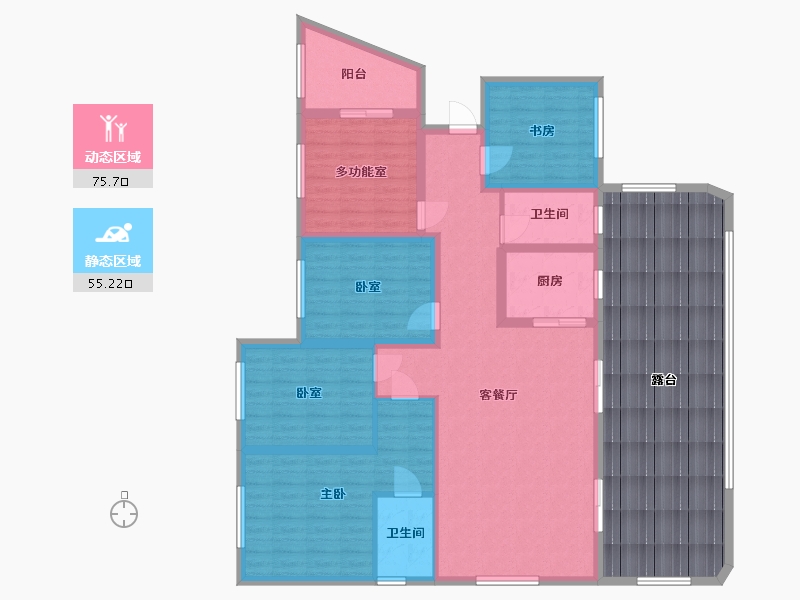 贵州省-遵义市-江山苑-106.34-户型库-动静分区