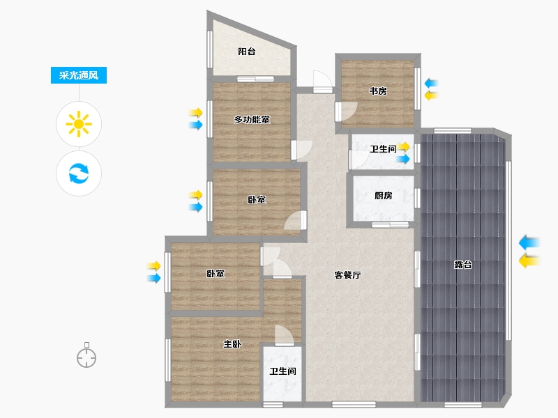 贵州省-遵义市-江山苑-106.34-户型库-采光通风