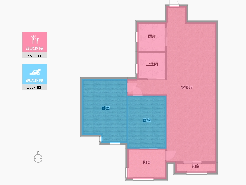 湖北省-武汉市-复地翠微新城-92.63-户型库-动静分区