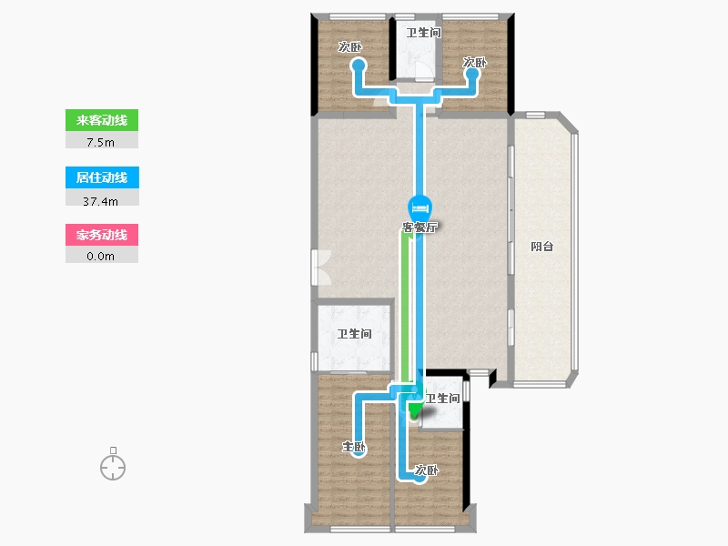 福建省-福州市-榕发麓里云筑-144.00-户型库-动静线