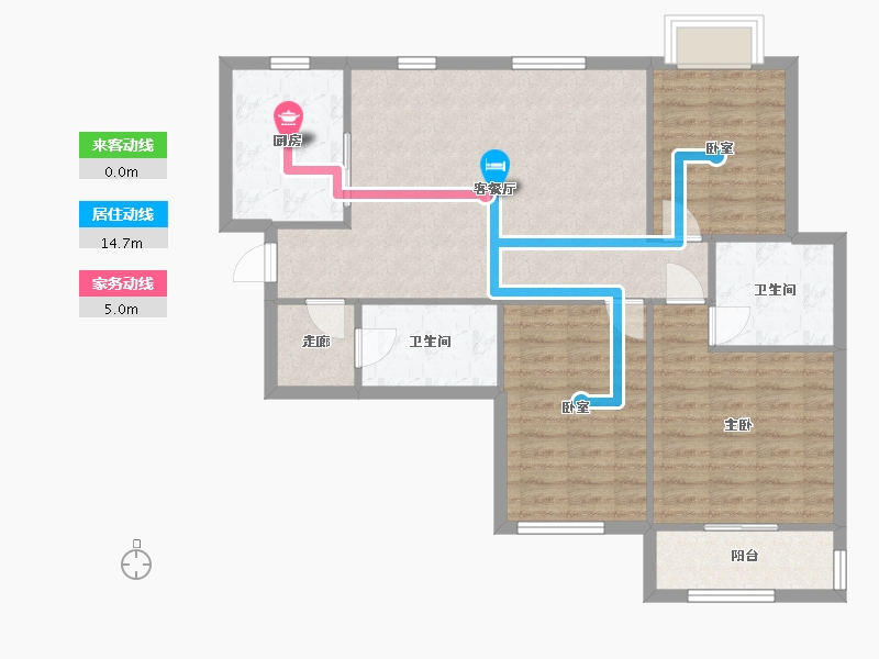 山东省-济南市-佛山静院-111.18-户型库-动静线