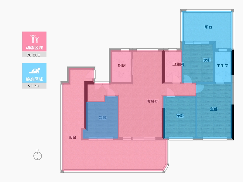 福建省-福州市-榕发麓里云筑-111.36-户型库-动静分区