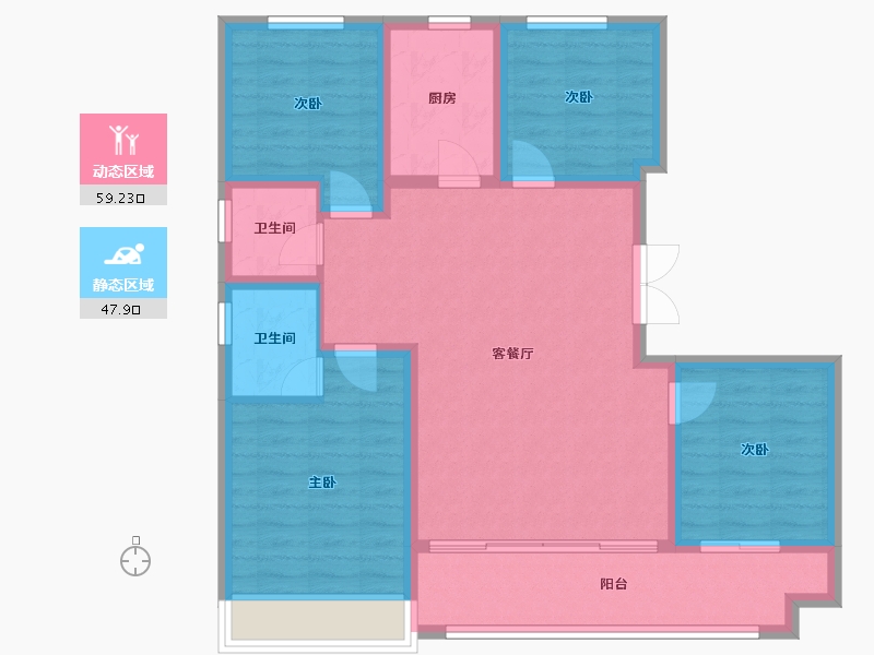 山东省-滨州市-风华尚品-114.40-户型库-动静分区