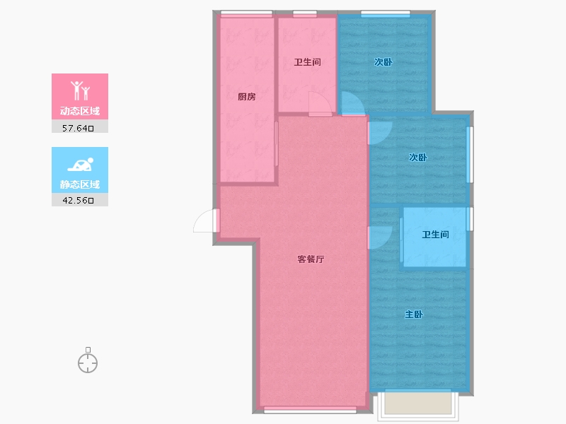 山西省-大同市-瑞湖天泰苑-104.00-户型库-动静分区