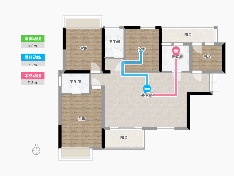 四川省-成都市-大陆璞府-99.26-户型库-动静线