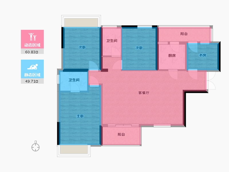 四川省-成都市-大陆璞府-99.26-户型库-动静分区