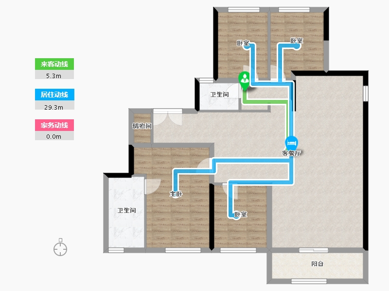 四川省-成都市-华润置地上璟润府-121.63-户型库-动静线