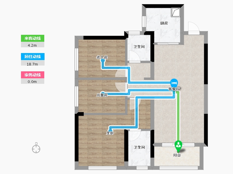 贵州省-贵阳市-建发央著和玺书香府缦云-72.00-户型库-动静线