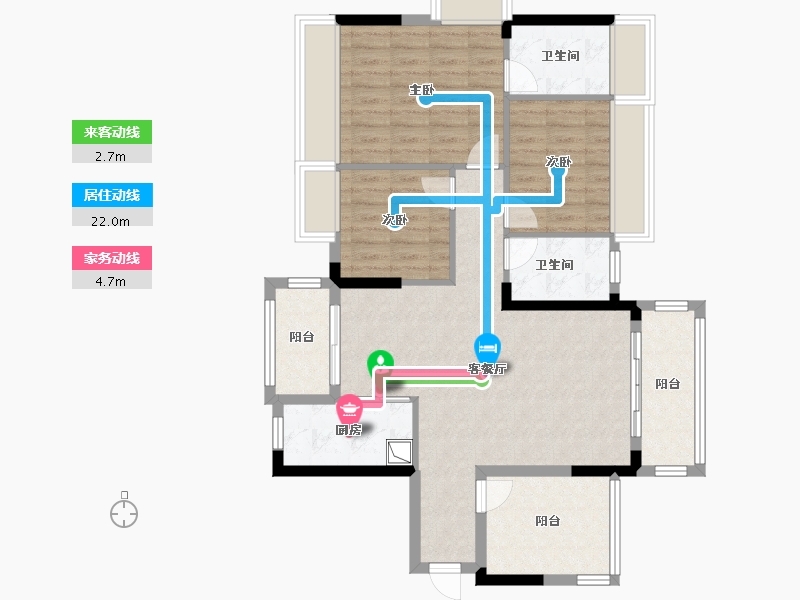 广东省-东莞市-春晖国际城-95.81-户型库-动静线