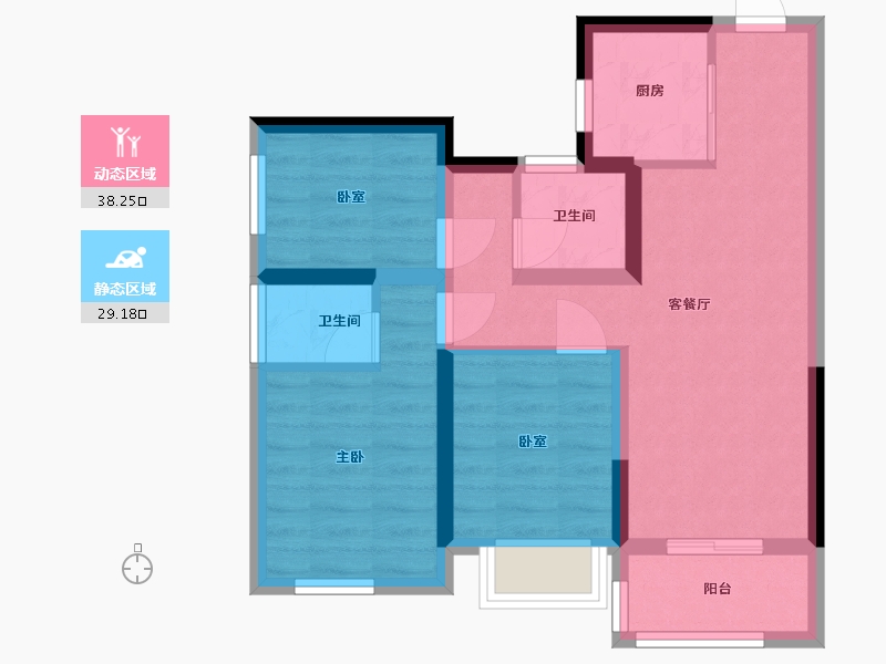 贵州省-贵阳市-建发央著和玺书香府缦云-58.59-户型库-动静分区